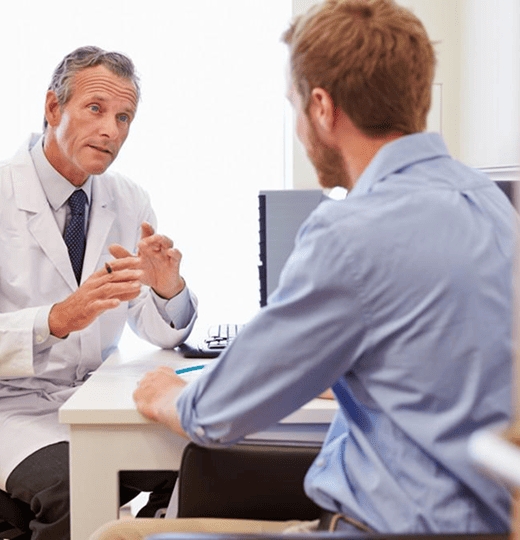 Doctor consulting patient